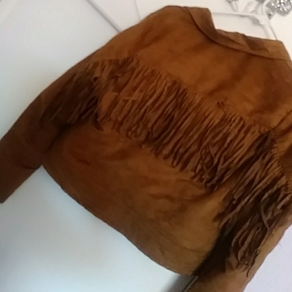 Brown suede fridge jacket (hipster) - Picture 3 of 3
